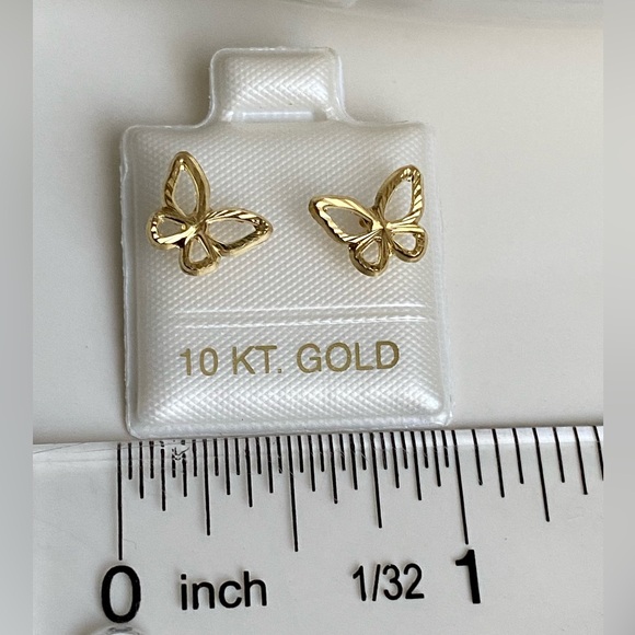 10k Solid Gold Earrings \ Gold Piercing Studs \ Earrings for Babies & Kids - Picture 11 of 13